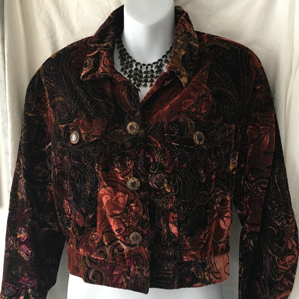 Unique Crushed velvet vintage jacket